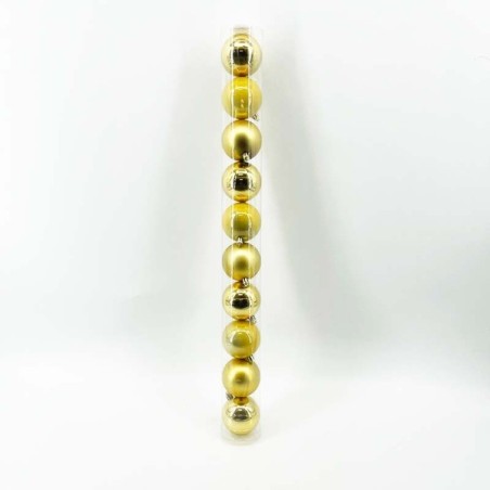 Bola Tubo 7cm X 10 Dorado