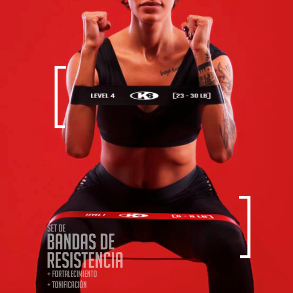 Bandas Elásticas Fitness/Bandas de Resistencia, Set de 4 Cintas