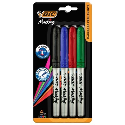 Marcador Permanente Bic X4 Und