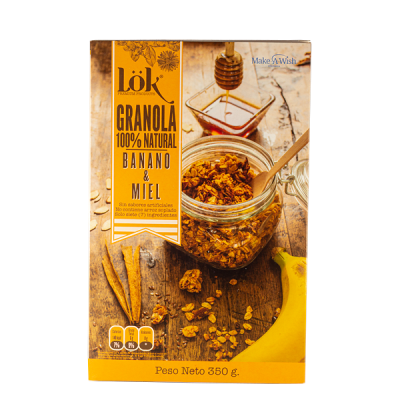 Granola Banano y Miel Lok 350g