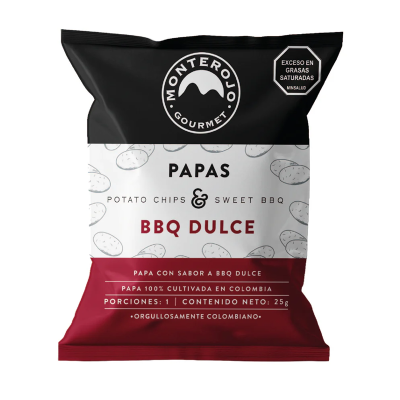 Papas BBQ Dulce 25g Monterojo